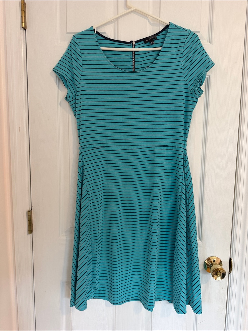 “The Limited” Blue & Black Striped Dress